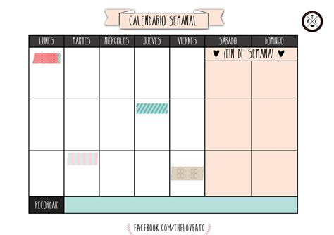 www.facebook.com/theloveatc | Horario semanal, Plantilla horario escolar, Plantilla horario semanal