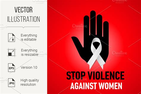 Stop Violence Against Women sign ~ Graphics ~ Creative Market