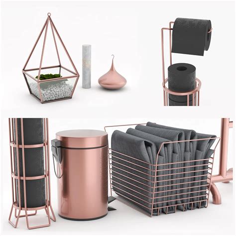 Bathroom Accessories Copper 2 - FlippedNormals