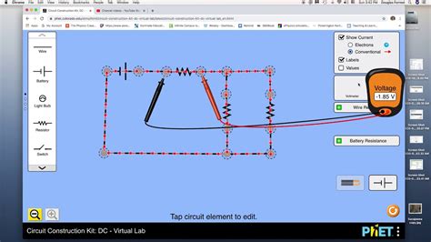 Circuit Construction Kit tutorial PhET - YouTube