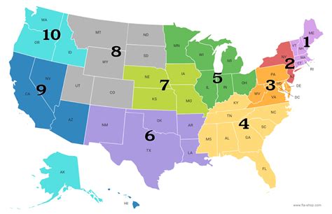 Regions Of United States Map