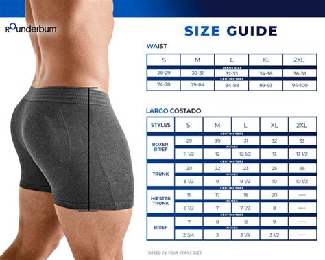 Complete Men's Underwear Size Chart | Rounderbum – Rounderbum LLC