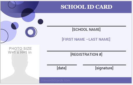 20+ School ID Card/Badge Templates MS Word | Download & Edit