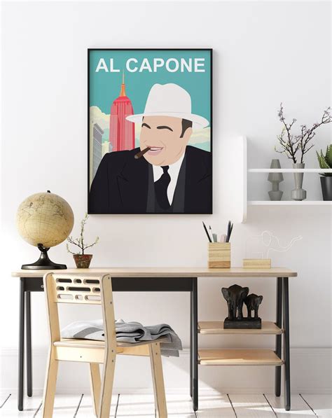 Al Capone Poster, Al Capone Print, Criminal Art, Gangster Poster ...