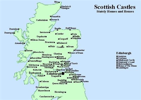 Map of the castles of Scotland | Scottish castles, Scotland castles, Scotland road trip