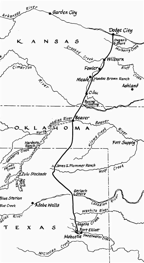 Texas Cattle Trails Map | secretmuseum