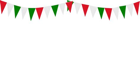 Bunting Hanging Red White Green Flag Triangles Banner Background. Italy ...