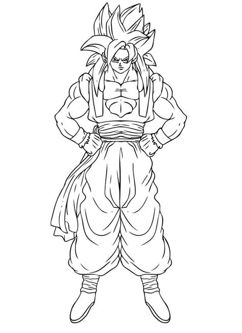 Goku Super Saiyan 4 coloring page - Download, Print or Color Online for Free