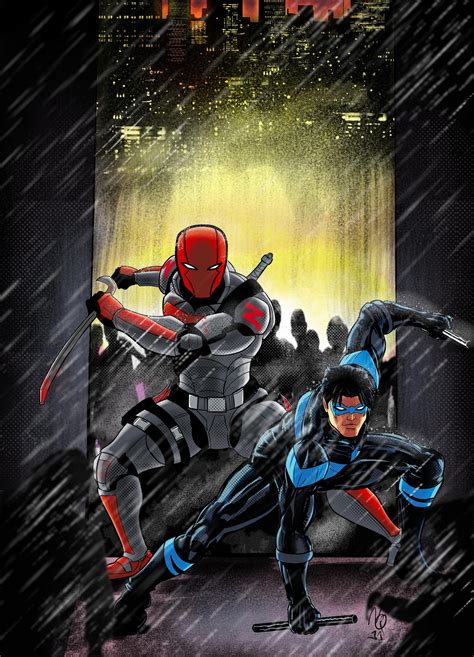 Red Hood And Nightwing Art