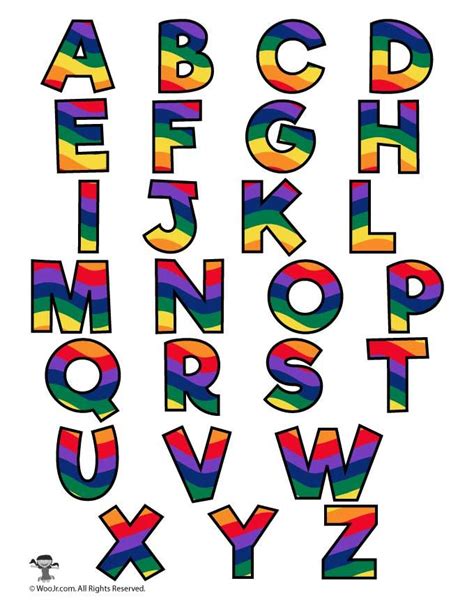 Letters PNG Alphabet Rainbow Alphabet Colorful letters Digital Alphabet ...