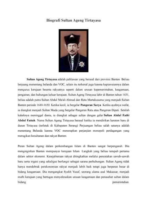 Biografi Sultan Ageng Tirtayasa - Biografi Sultan Ageng Tirtayasa ...