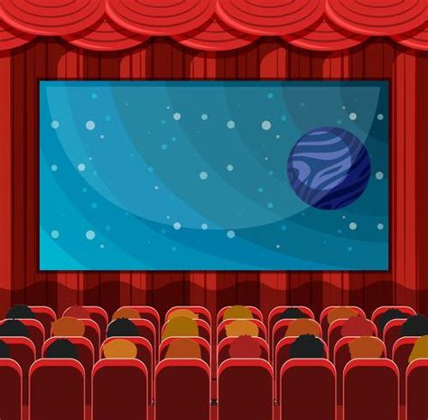 A scene of a cinema 299212 Vector Art at Vecteezy