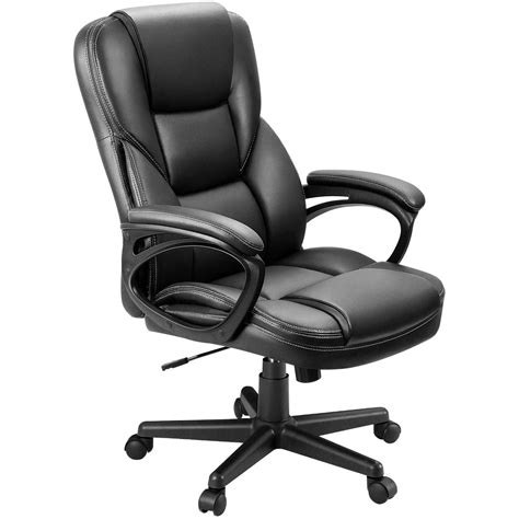Lacoo Faux Leather High-Back Executive Office Chair with Lumbar Support ...