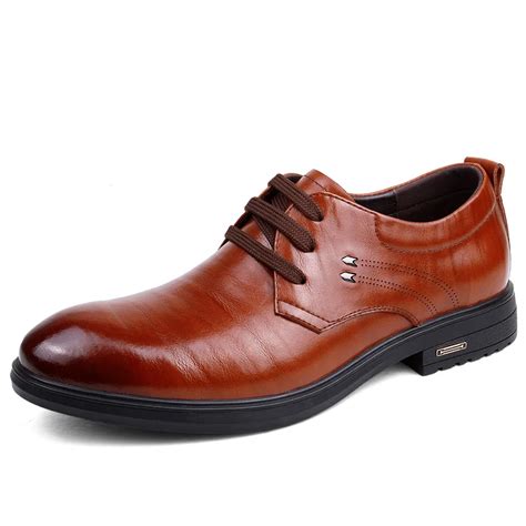 Men's Leather Shoes Ofords Casual Genuine Leather men casual shoes Lace ...