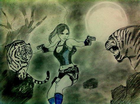 Tomb Raider Drawing by Mrunal Dhurwe - Fine Art America