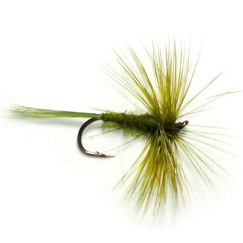 6pcs Aventik Olive Dun Dry Trout Fly Fishing Flies Mixed Various Size ...