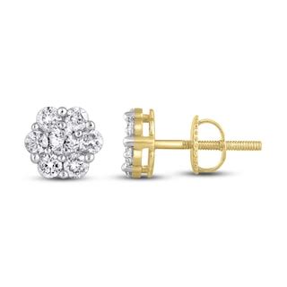 Diamond Stud Earrings 3/4 ct tw Round 14K Yellow Gold | Jared