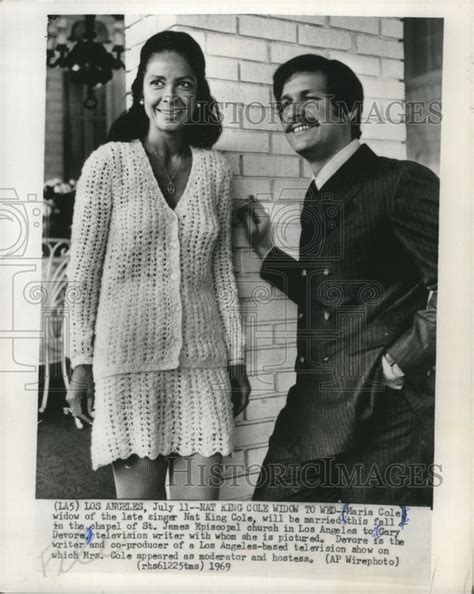 1969 Press Photo Maria Cole with Gary Devore in Los Angeles, Californi - Historic Images