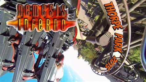 Thorpe Park 2015 preview: NEMESIS INFERNO back row POV - YouTube