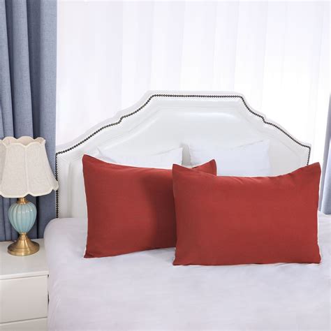 1800 Soft Microfiber Pillowcases, Set of 2 Standard Size Pillow Cases with Envelope, Orange ...