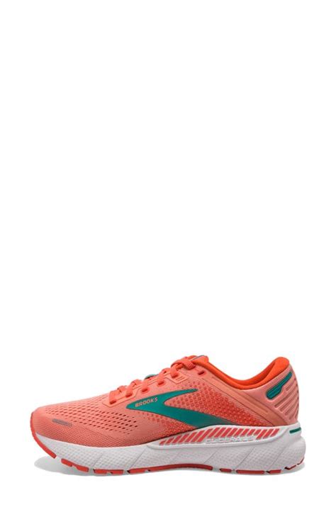 Brooks Adrenaline Gts 22 Sneaker In Coral/latigo Bay/white | ModeSens