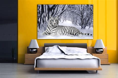 White Tiger Canvas White Tiger Art Tiger Print Set Animal | Etsy