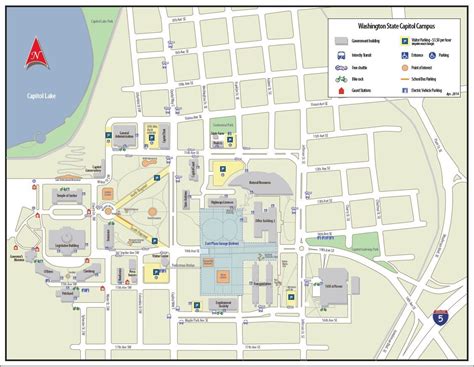 Washington State Capital Campus Map | US States Map