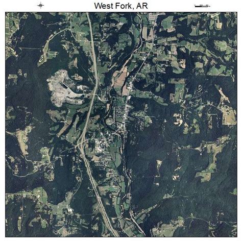 Aerial Photography Map of West Fork, AR Arkansas