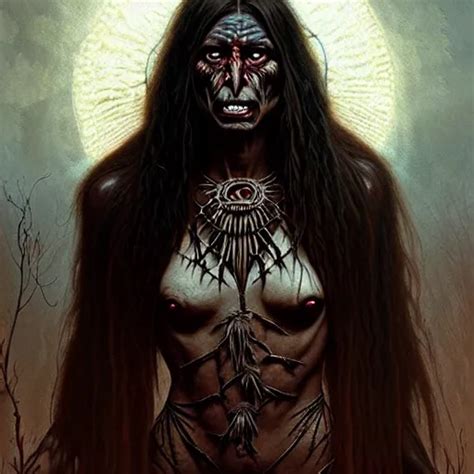 evil native american skinwalker transformation, horror | Stable Diffusion