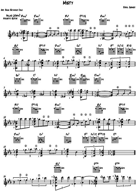 Jazz Standards for Solo Guitar: "Misty" | Jazz standard, Jazz sheet music, Guitar sheet music