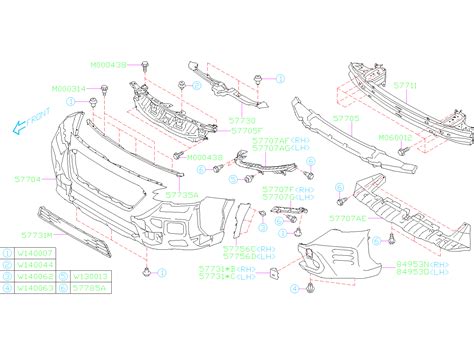 2023 Subaru Outback Grille (Front) - 57731AN03A - Genuine Subaru Part