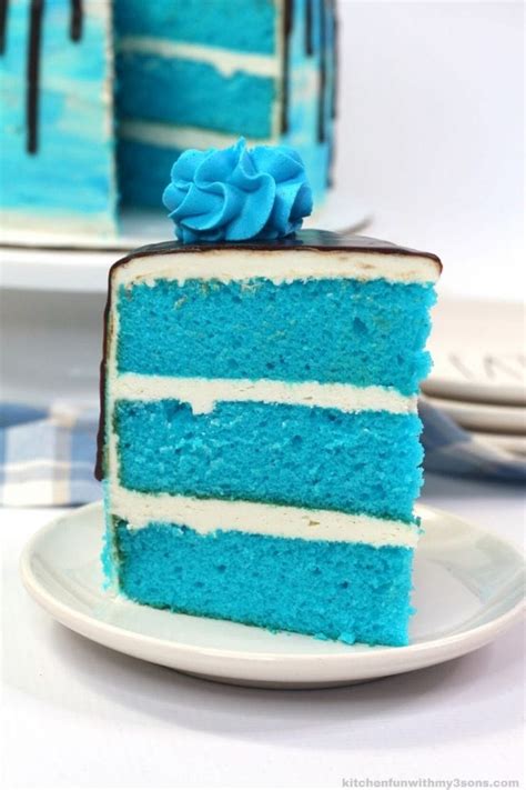 Layered Blue Velvet Cake - Kitchen Fun With My 3 Sons