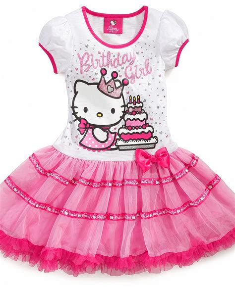 Hello Kitty Kids Dress, Little Girls Birthday Tutu Dress - Kids - @Macy's | Rosie's 3rd Birthday ...