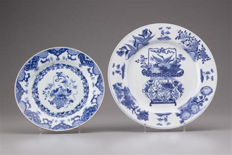 Two blue and white porcelain plates