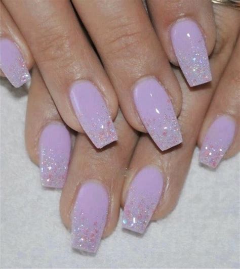 Pin by Darlene Naar on Nails Ideas | Purple glitter nails, Purple acrylic nails, Light purple nails