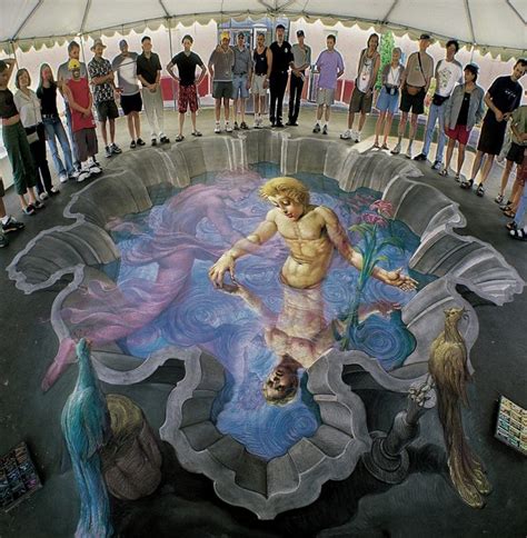 Echo and Narcissus | Pavement Art Gallery 3 | Kurt Wenner - Master Artist, Architect, and Street ...