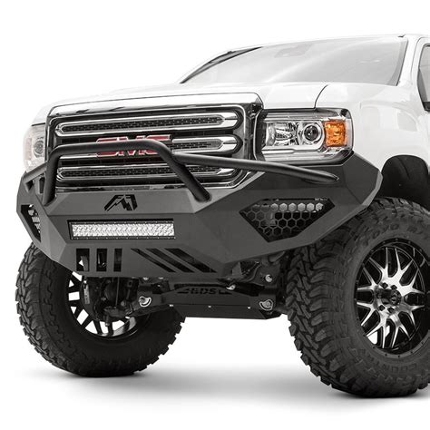 Fab Fours® - GMC Canyon 2016 Vengeance Full Width Black Front HD Bumper with Pre-Runner Guard