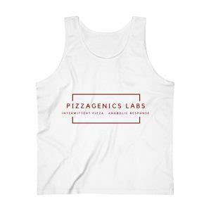 Men's PizzaGenic Labs Red Logo Tank Top - PizzaGenics Labs