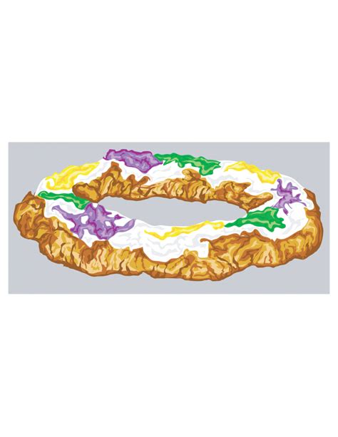 Mardi Gras King Cake - New Orleans Free Vector Clip Art