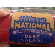 Hebrew National Beef Salami: Calories, Nutrition Analysis & More | Fooducate