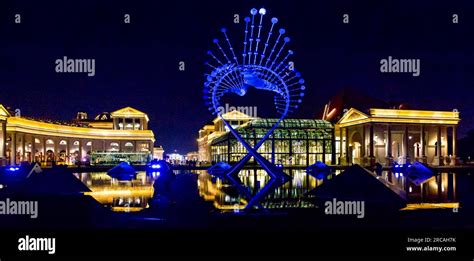 Night scene Gallerias Lafayette shopping mall Doha, Qatar Stock Photo - Alamy