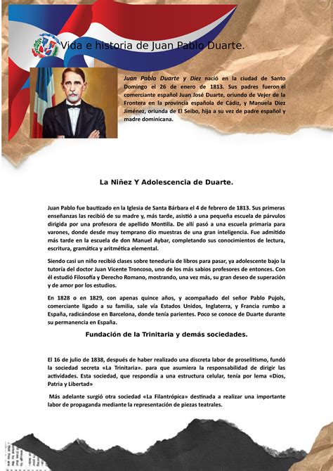 Vida e historia de los padres de la patria - Vida e historia de Juan Pablo Duarte. Juan Pablo ...