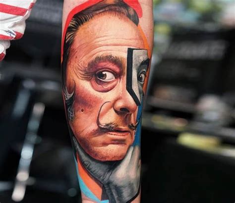 Salvador Dali tattoo by Dave Paulo | Post 28603 | Dali tattoo, Salvador ...