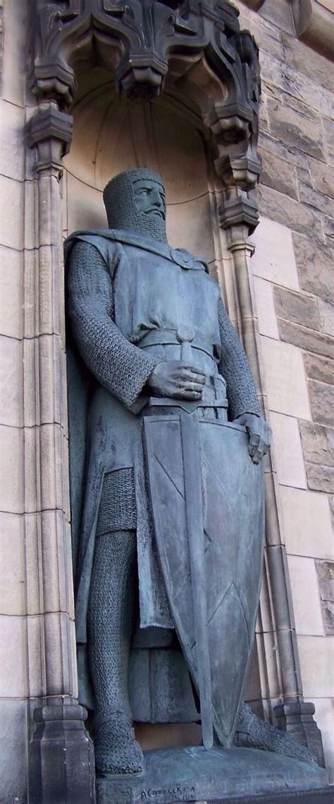 Sir William Wallace statue on the front of Edinburgh Castle,Scotland ...