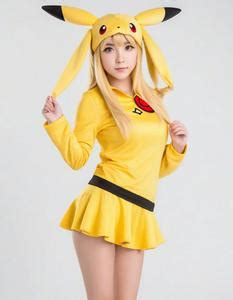 Pikachu Female Cosplay. Face Swap. Insert Your Face ID:1066918