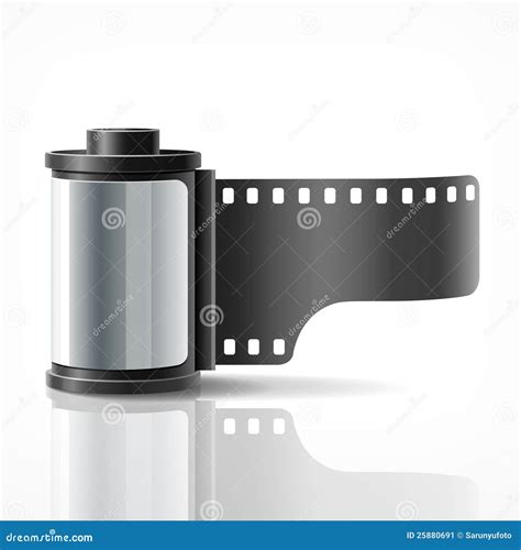 Camera Film Roll Silver Stock Image - Image: 25880691