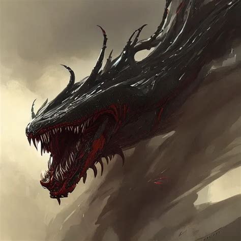 a painting of a venom dragon by greg rutkowski, dark | Stable Diffusion