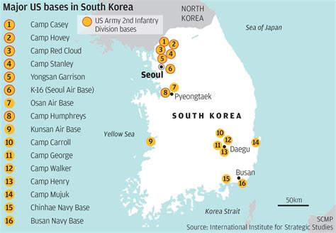 Us Bases In Korea Map - Map