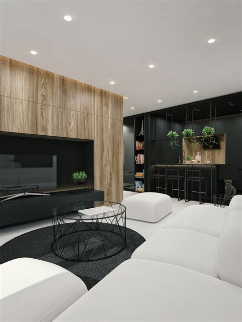 Black And White Interior Design Ideas: Modern Apartment by ID White - Architecture Beast