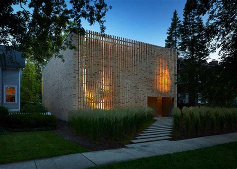 Modern Brick House Design in Chicago that Whimsically Plays with Light